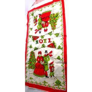 Vintage Parisian Prints Victorian Noel Carolers Christmas Kitchen Tea Towel